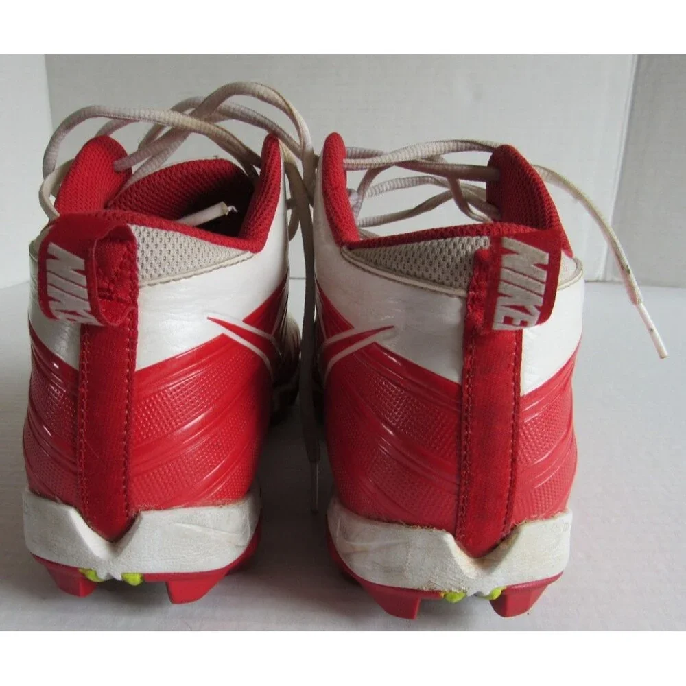 Nike Alpha Fast Flex White/Red Football/Baseball Cleats Size 9.5